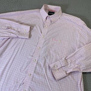 Wrangler Breast Cancer Awarenes Shirt Mens XL Button Up Pink Plaid Western Rodeo